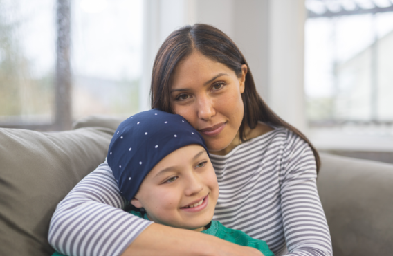 Child with cancer and mother