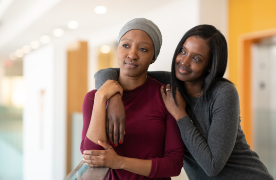 Woman patient and sister