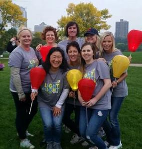 A group photo of people from Carter's at a Light The Night event