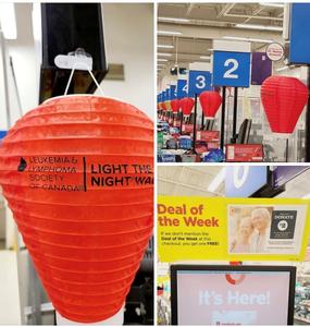 A collage photo of loblaws advertising light the night event