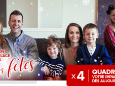 Occasion de jumelage de dons des fêtes. Quadruplez votre impact des aujourd'hui!
