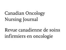 Text that reads "Canadian Oncology Nursing Journal / Revue canadienne de soin infirmiers en oncologie"